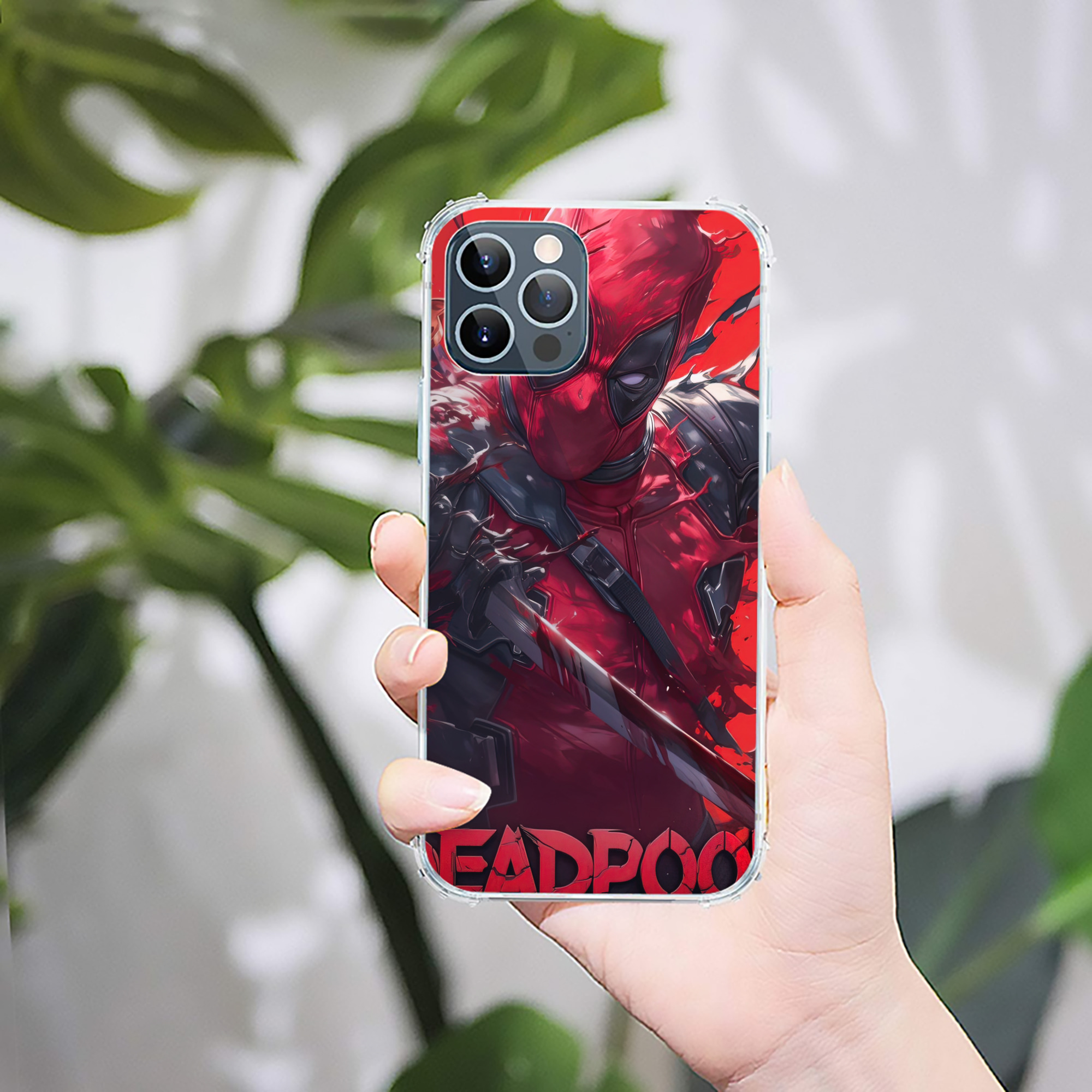 （画像用） Deadpool デッドプール 【iPhone 12シリーズ対応】透明スマホケース（クリアソフトケース）